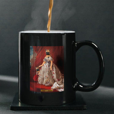 Personalized Dog Gift Idea - Royal Dog's Portrait 64 For Dog Lovers - Black Mug